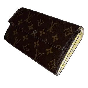 Louis Vuitton AUTHENTIC Monogram Portefeuille Limited Fleuri Sarah Brown Wallet